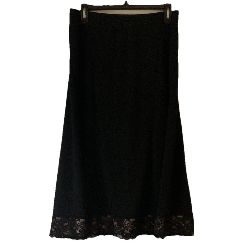 Emma James Lace Bottom Hem Midi Office Holiday Skirt - Picture 3 of 8